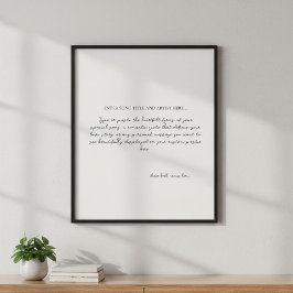 Póster The Soundtrack of Us – Custom Song Lyric Poster