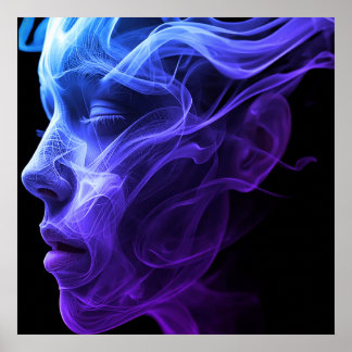 Póster The Spirit of a Woman on a Wall Poster