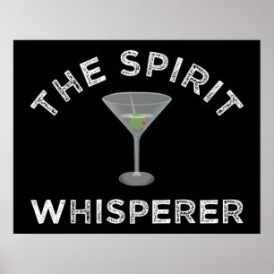 Póster The Spirit Whisperer Funny Bartender