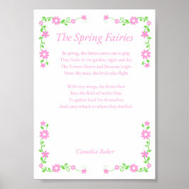 Póster The Spring Fairies Poem Print