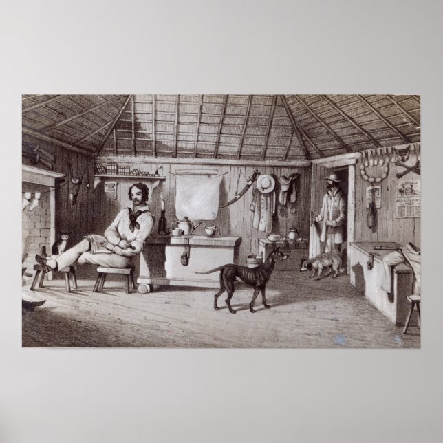 Póster The Squatter's First Home, c.1847 (Frente)