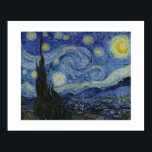Póster The Starry Night by Van Gogh<br><div class="desc">This version leaves a white border, suitable for adding a matting and a frame. About the Work The Starry Night Starry Night (Dutch: De sterrennacht) is a painting by the Dutch post-impressionist artist Vincent van Gogh. Painted in June 1889, it depicts the view outside of his sanitarium room window at...</div>