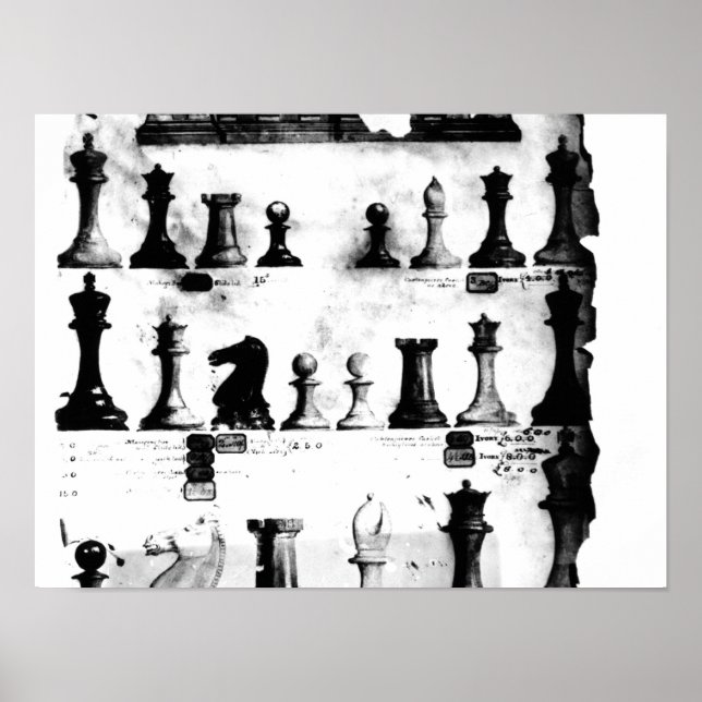Póster The Staunton Chessmen Patent Drawing (Frente)