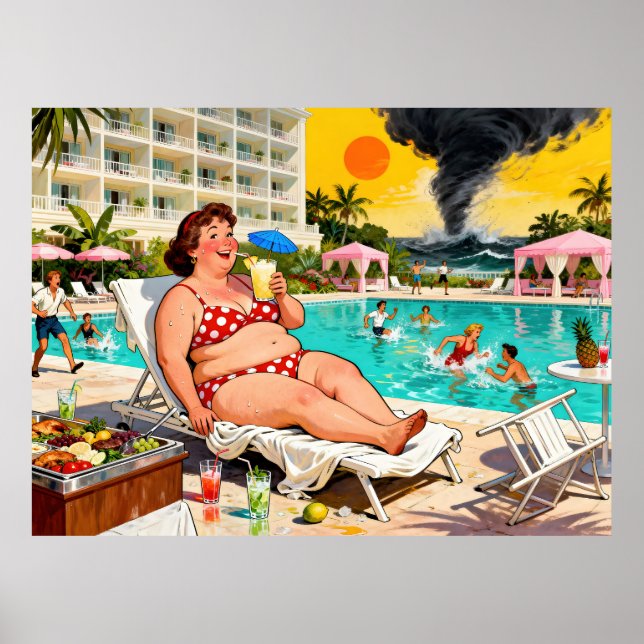 Póster “The Storm Can Wait” – A Self Denial Cartoon (Frente)