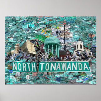 Póster The Streets of North Tonawanda NY 16x12 Poster