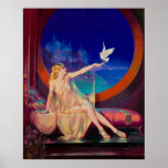 Póster The Sultana by Henry Clive<br><div class="desc">This is a digitally enhanced print of a vintage 1925 Art Deco Arabian fantasy oil painting titled "Sultana" by Henry Clive.</div>