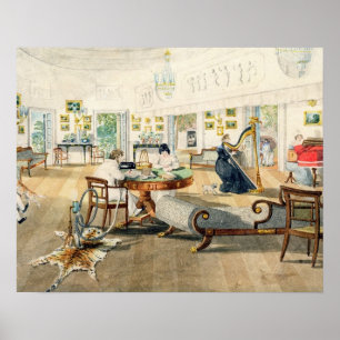 Póster The Summer Room in the Artist's House at Patna, In