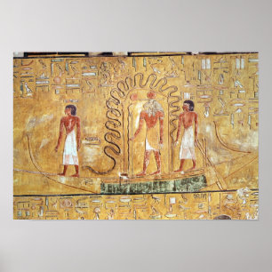 Póster The sun god Ra in his solar barque