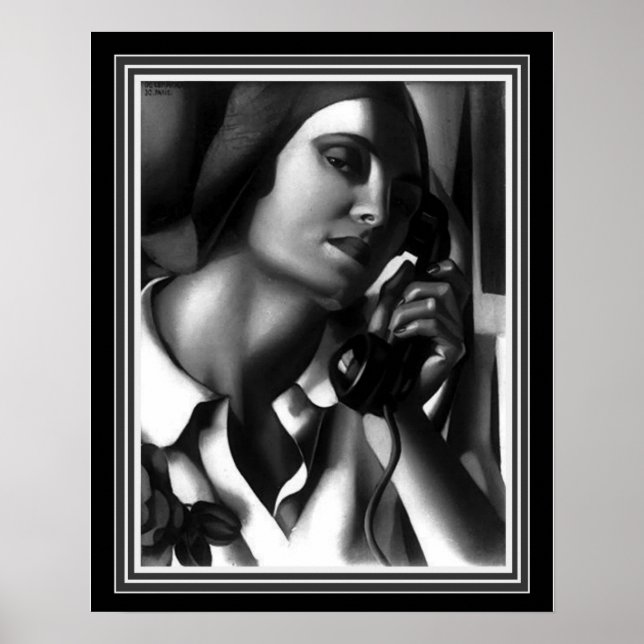 Póster "The Telephone" Art Deco Print -Tamara de Lempicka (Frente)