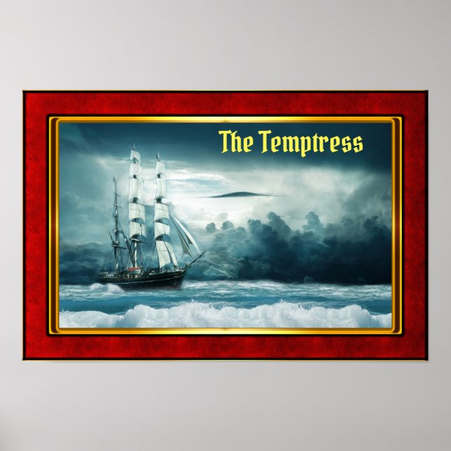 Póster The Temptress - Galleon at Sail (Frente)