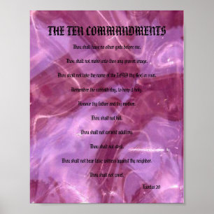 Póster The Ten Commandments - Pink Glass