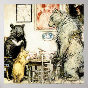 Póster “The Three Bears” by Arthur Rackham