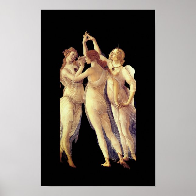 Póster The Three Graces - detail, Primavera by Boticelli (Frente)
