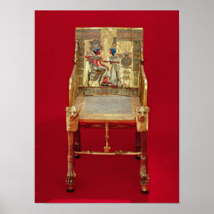 Póster The throne, from the Tomb of Tutankhamun