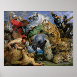 Póster The Tiger Hunt, c.1616