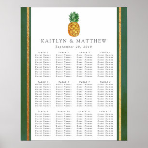 Póster The Tropical Pineapple Wedding Collection Seating