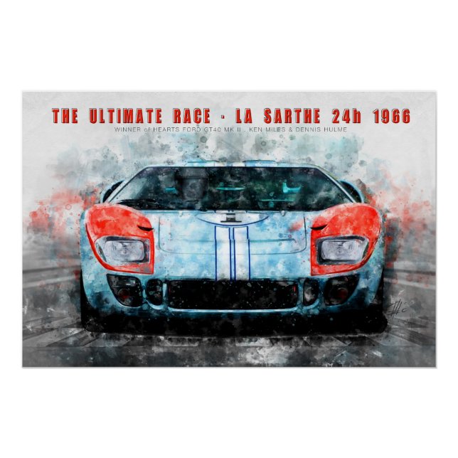 Póster The ultimate race 1966 Miles Hulme (Anverso)