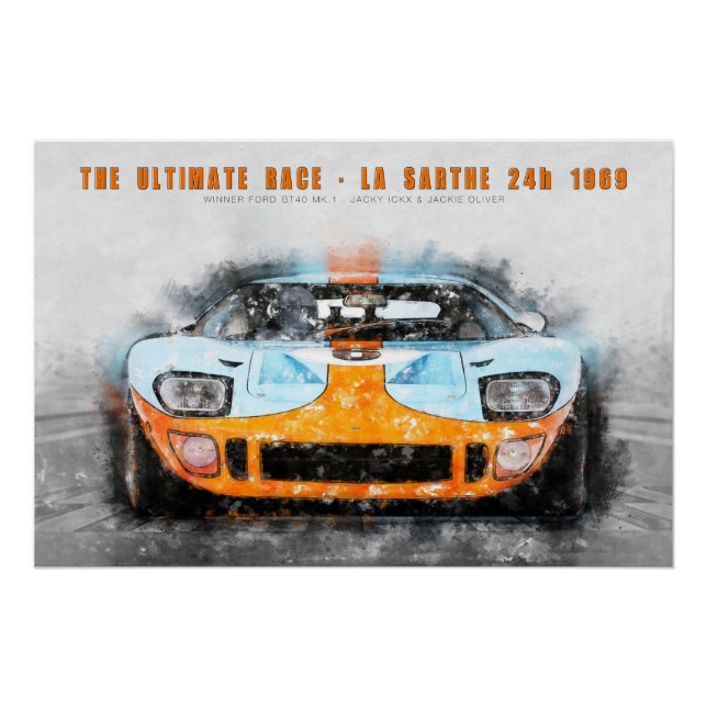Póster The ultimate race 1969 (Anverso)