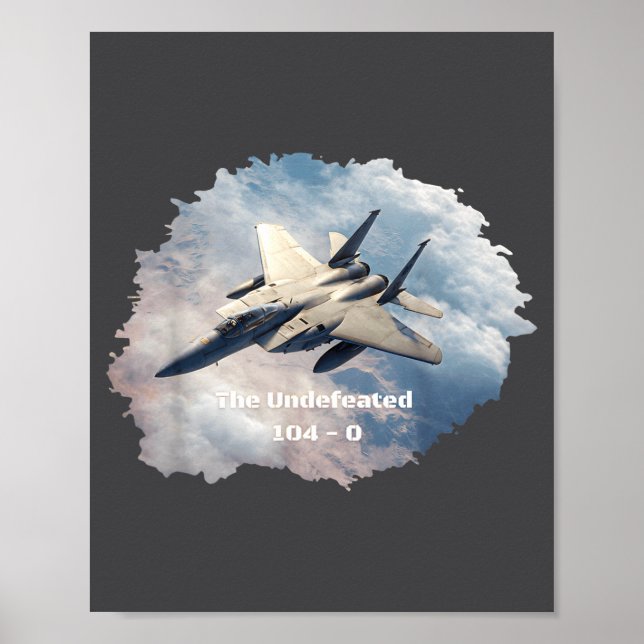 Póster The Undefeated F-15, 104-0, V3 - Patriotic Series  (Frente)