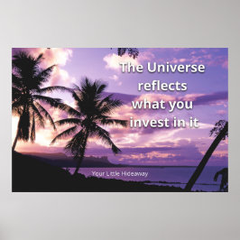 Póster "The Universe"Positive Quotation Wall art & Poster