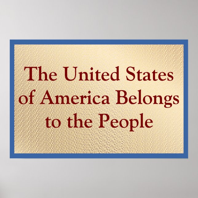 Póster The USA Belongs to the People (Frente)