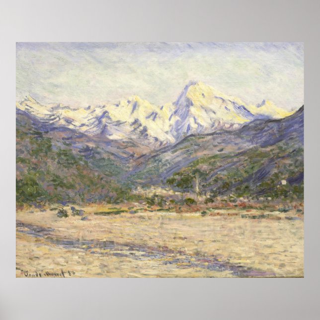 Póster The Valley of the Nervia Claude Monet    (Frente)