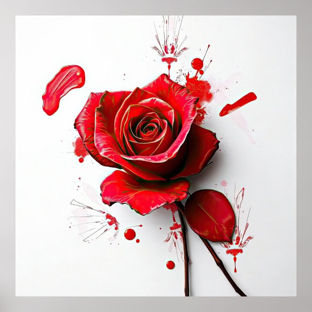 Póster The Versatility of Blooming Roses in Art (Frente)