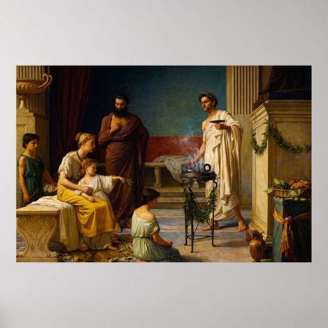 Póster The Visit of a Sick Child by Waterhouse (Frente)