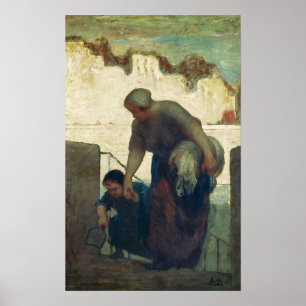 Póster The Washerwoman, c.1860-61