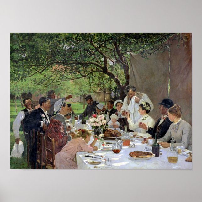 Póster The Wedding Meal at Yport, 1886 (Frente)