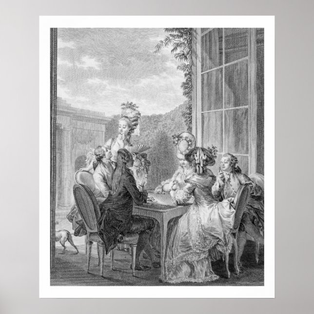 Póster The Whist Party, 1783, engraved by Jean Dambrun (1 (Frente)