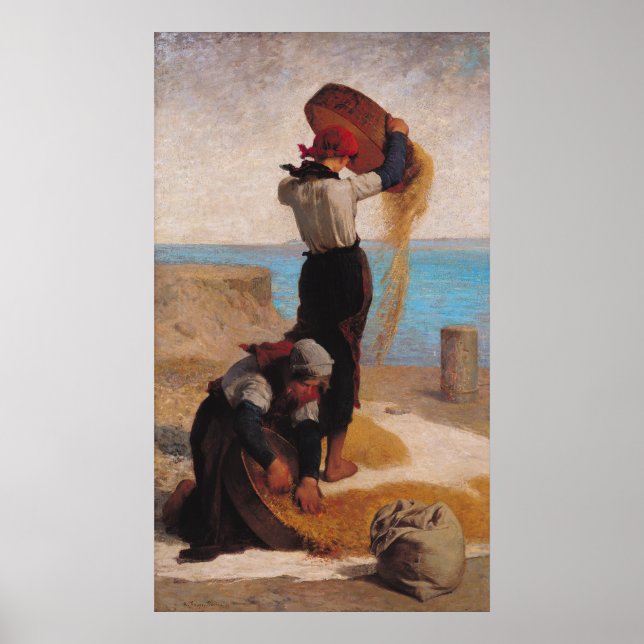 Póster The Winnowers, 1869 (Frente)