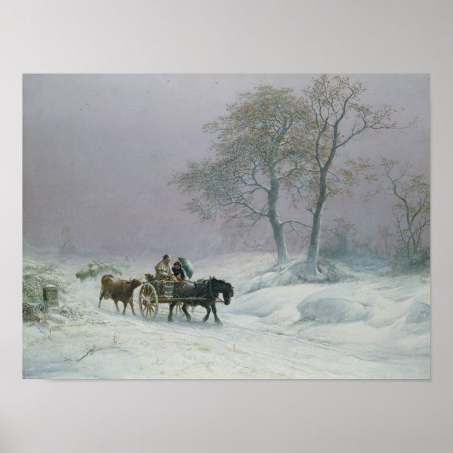 Póster The wintry road to market (Frente)