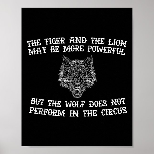 Póster The Wolf Doesn't Perform In The Circus Cool Wolf M (Frente)