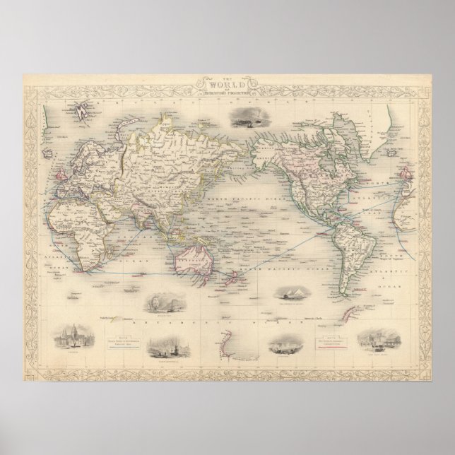 Póster The World On Mercator's Projection (Frente)