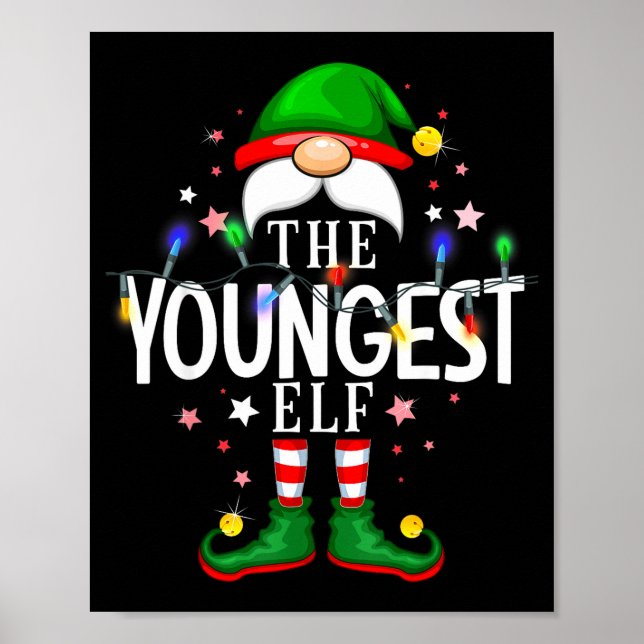 Póster The Youngest Elf Christmas Family Pajama Party  (Frente)