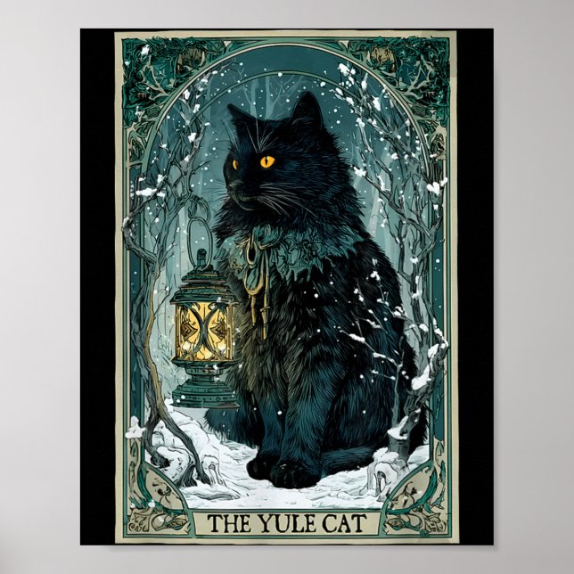 Póster The Yule Cat Tarot Card Icelandic Folklore Christm (Frente)