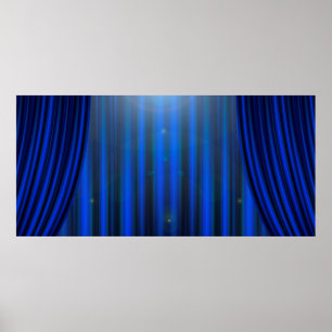 Póster Theatre movie theater curtain strip