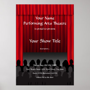Póster Theatre Performing Arts Stage Show Poster
