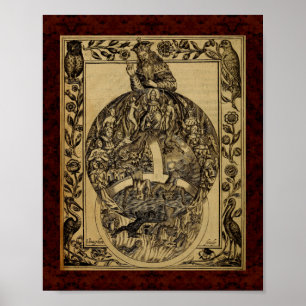 Póster Theatrum Chemicum: Ilustracion 1652 de la alquimia