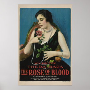 Póster Theda Bara The Rose of Blood Movie Poster