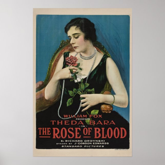 Póster Theda Bara The Rose of Blood Movie Poster (Frente)