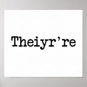 Póster Theiyr're su allí son error tipográfico de la