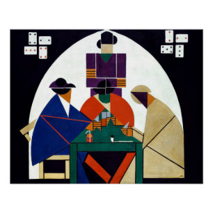 Póster Theo van Doesburg - Jugadores de Cartas