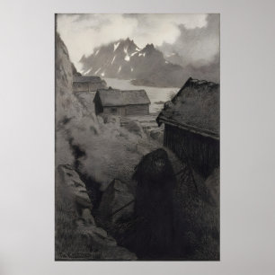 Póster Theodor Kittelsen ella recorre el país