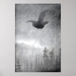 Póster Theodor Kittelsen Pestakommer (La plaga