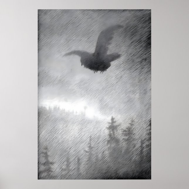 Póster Theodor Kittelsen Pestakommer (La plaga (Frente)
