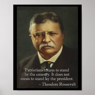 Póster Theodore Roosevelt Meme contra Trump Tee