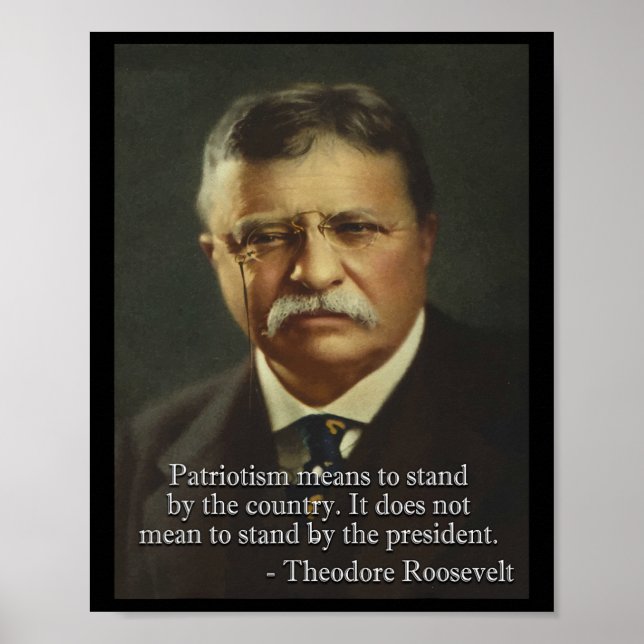 Póster Theodore Roosevelt Meme contra Trump Tee (Frente)