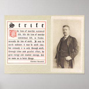 Póster Theodore Roosevelt Poster motivacional